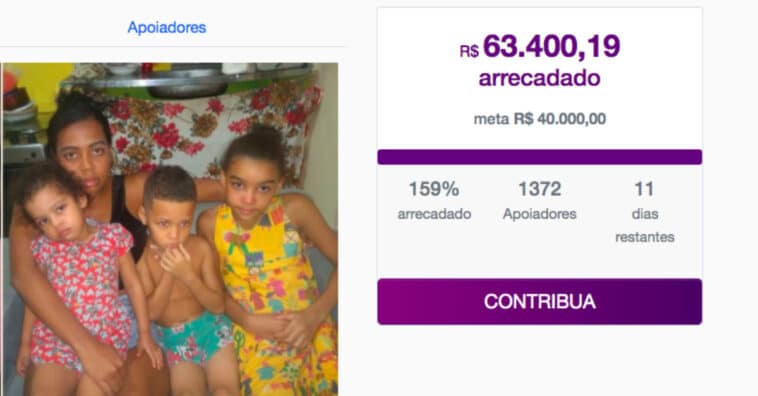 asomadetodosafetos.com - Após oferecer faxina a R$ 20 para alimentar filhos, mulher recebe mais de R$ 60 mil em vaquinha