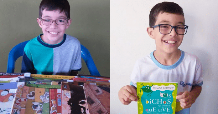 “Leio por paixão”: Aos 10 anos, menino do norte de Goiás já leu mais de mil livros