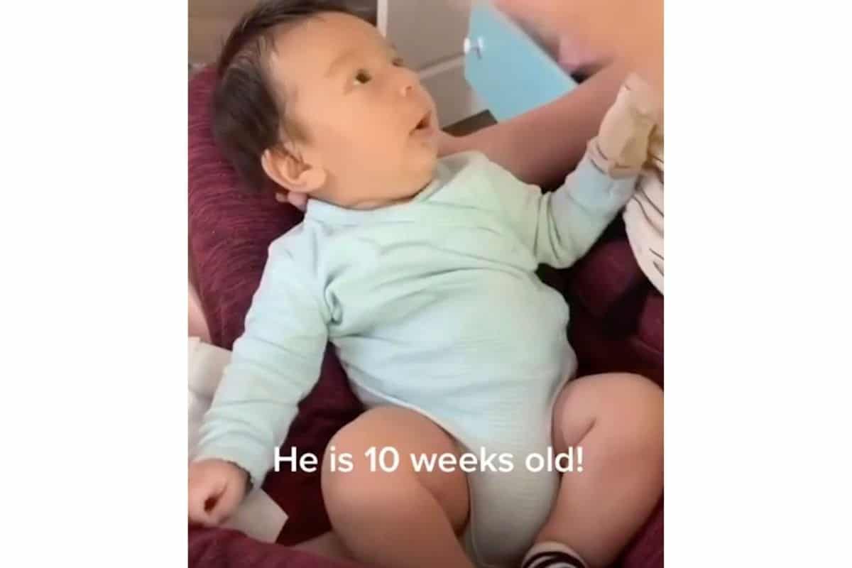 asomadetodosafetos.com - Bebê de 10 semanas surpreende a família ao dizer "eu te amo" e vídeo viraliza